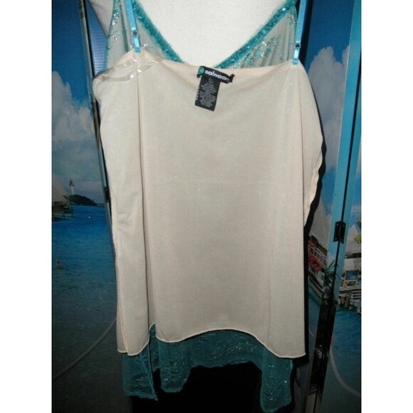 NEW by COOLWEAR USA, SEXY, SLEEVELESS JUNIORS SIZE LARGE, TOP, BLOUSE, TURQUOISE - Picture 11 of 11
